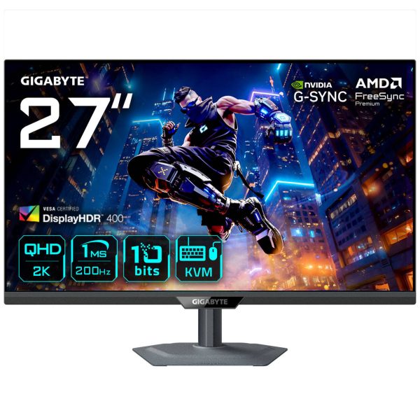 Gigabyte M27Q2 QD, 27-inch QHD Gaming Monitor, 210 Hz, SS-IPS Panel, G-Sync Compatible