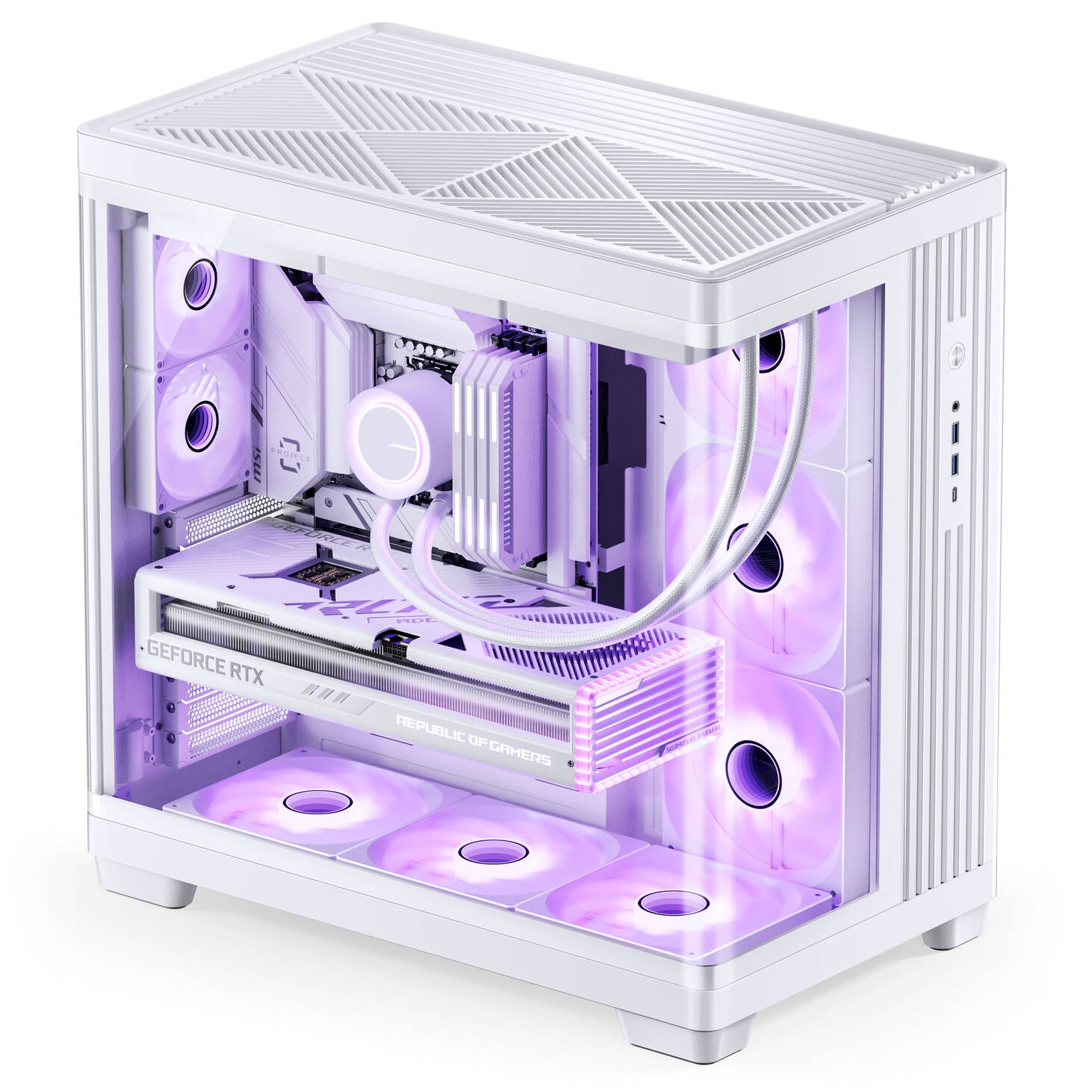 Jonsbo TK-4 Case, Mid-Tower, ATX, Tempered Glass - White