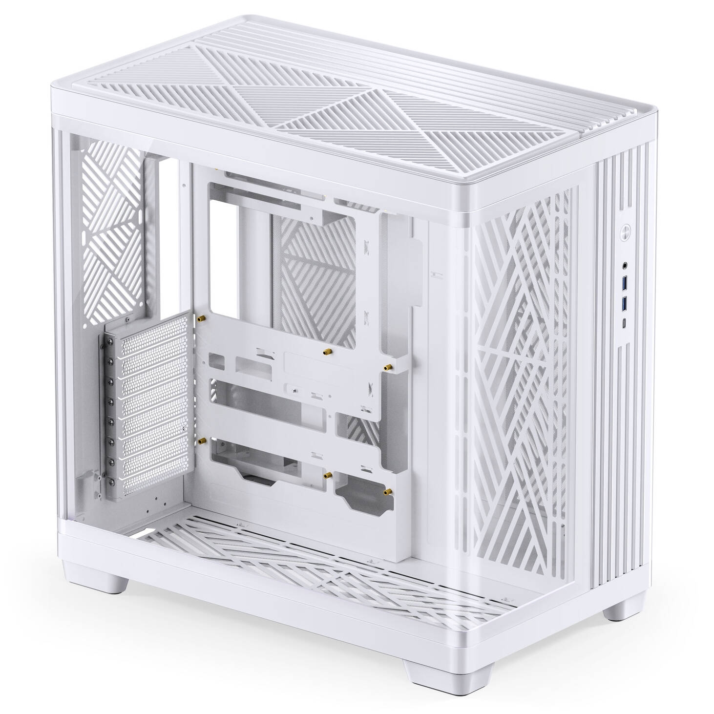 Jonsbo TK-4 Case, Mid-Tower, ATX, Tempered Glass - White