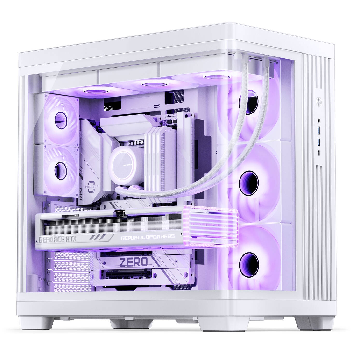 Jonsbo TK-4 Case, Mid-Tower, ATX, Tempered Glass - White