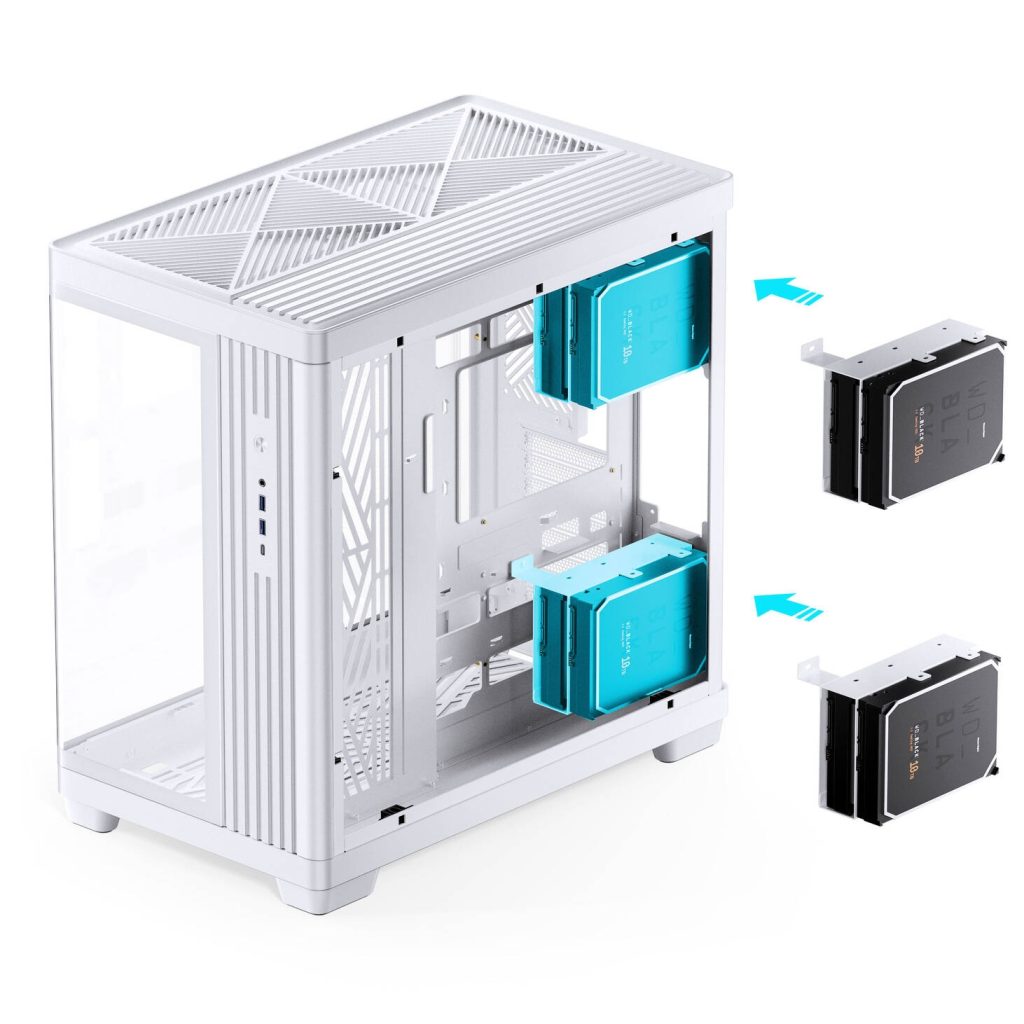 Jonsbo TK-4 Case, Mid-Tower, ATX, Tempered Glass - White