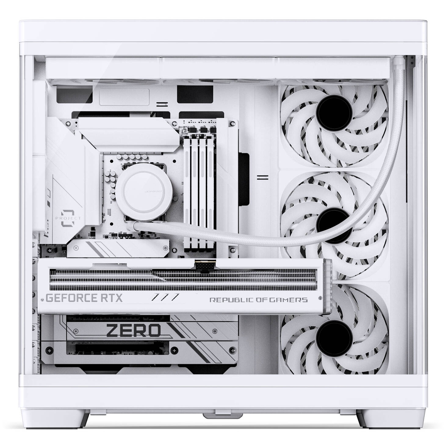 Jonsbo TK-4 Case, Mid-Tower, ATX, Tempered Glass - White