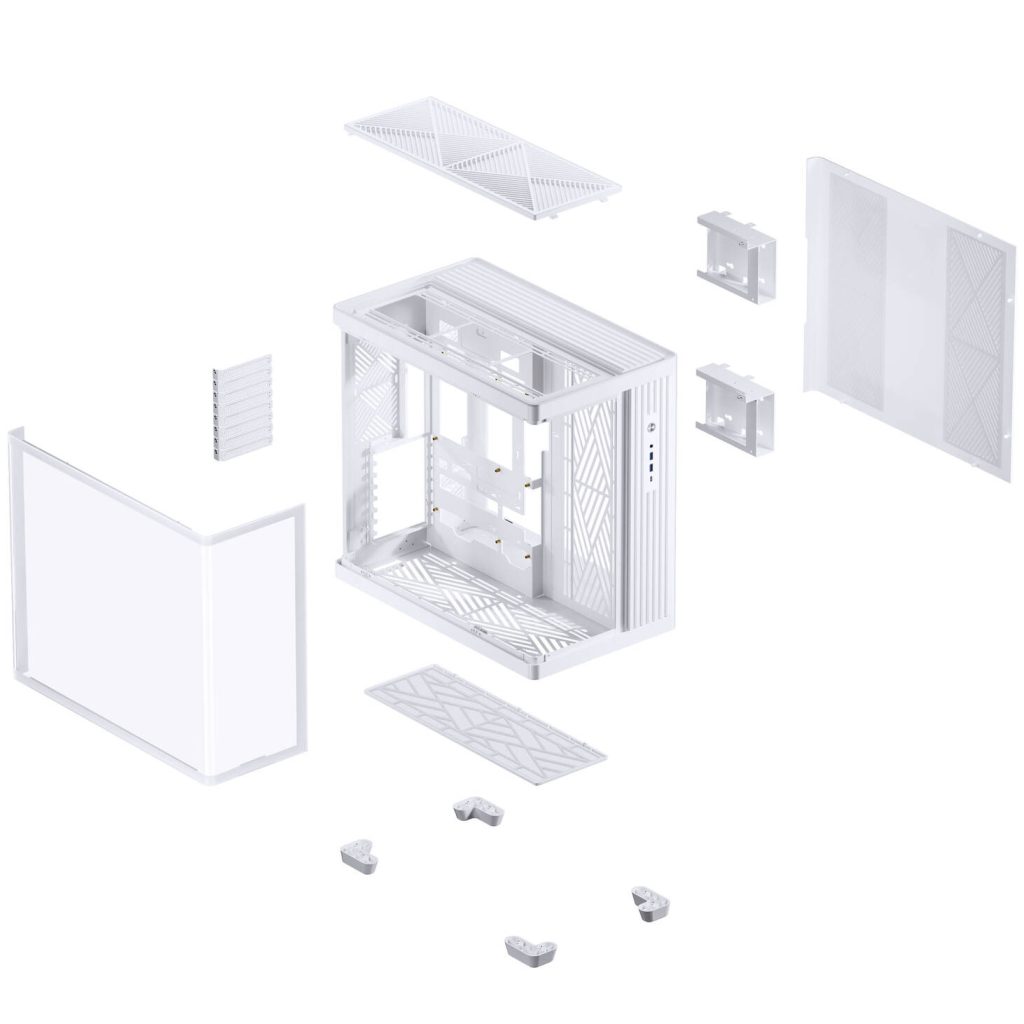 Jonsbo TK-4 Case, Mid-Tower, ATX, Tempered Glass - White
