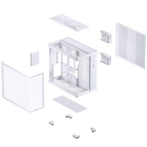 Jonsbo TK-4 Case, Mid-Tower, ATX, Tempered Glass - White
