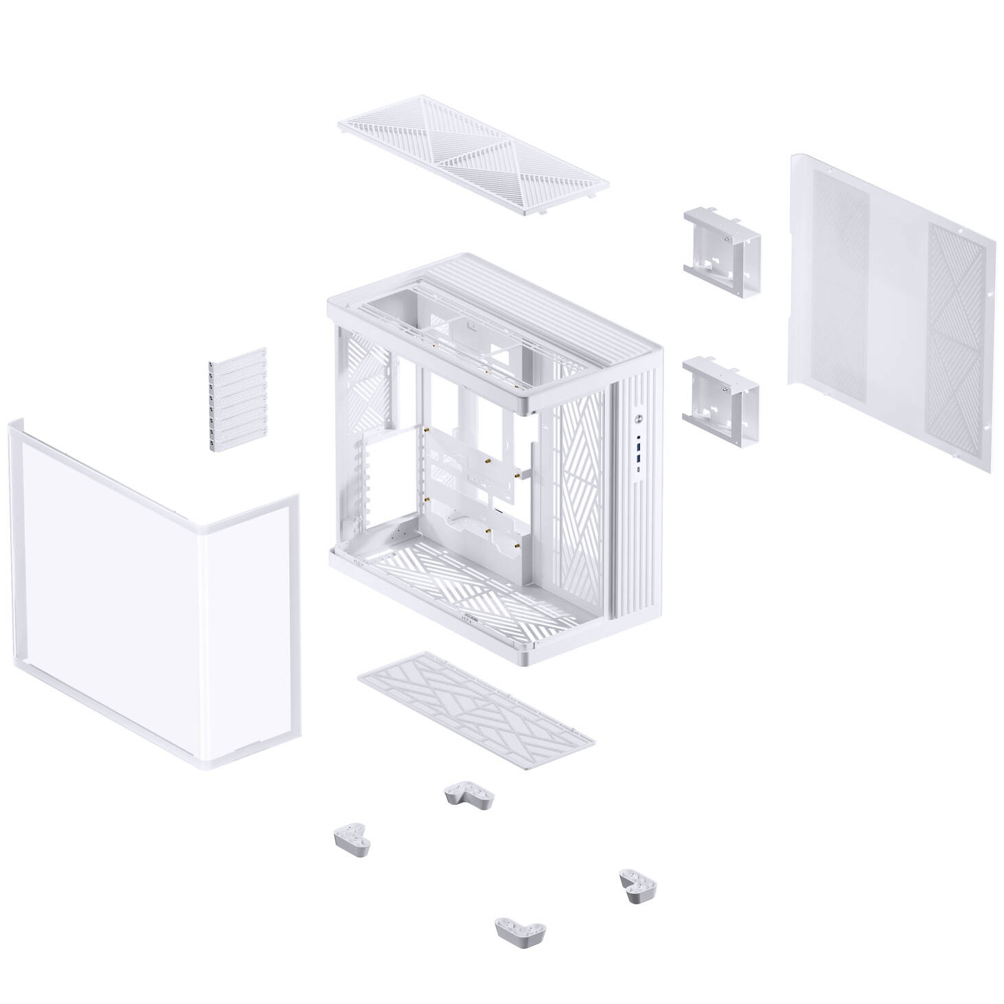 Jonsbo TK-4 Case, Mid-Tower, ATX, Tempered Glass - White