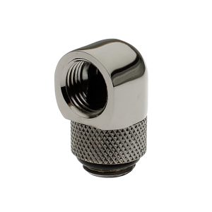 XSPC G1/4, 90 Degree Classic Rotary Fitting - Black Chrome (4 Pack)