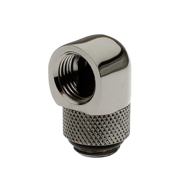 XSPC G1/4, 90 Degree Classic Rotary Fitting – Black Chrome