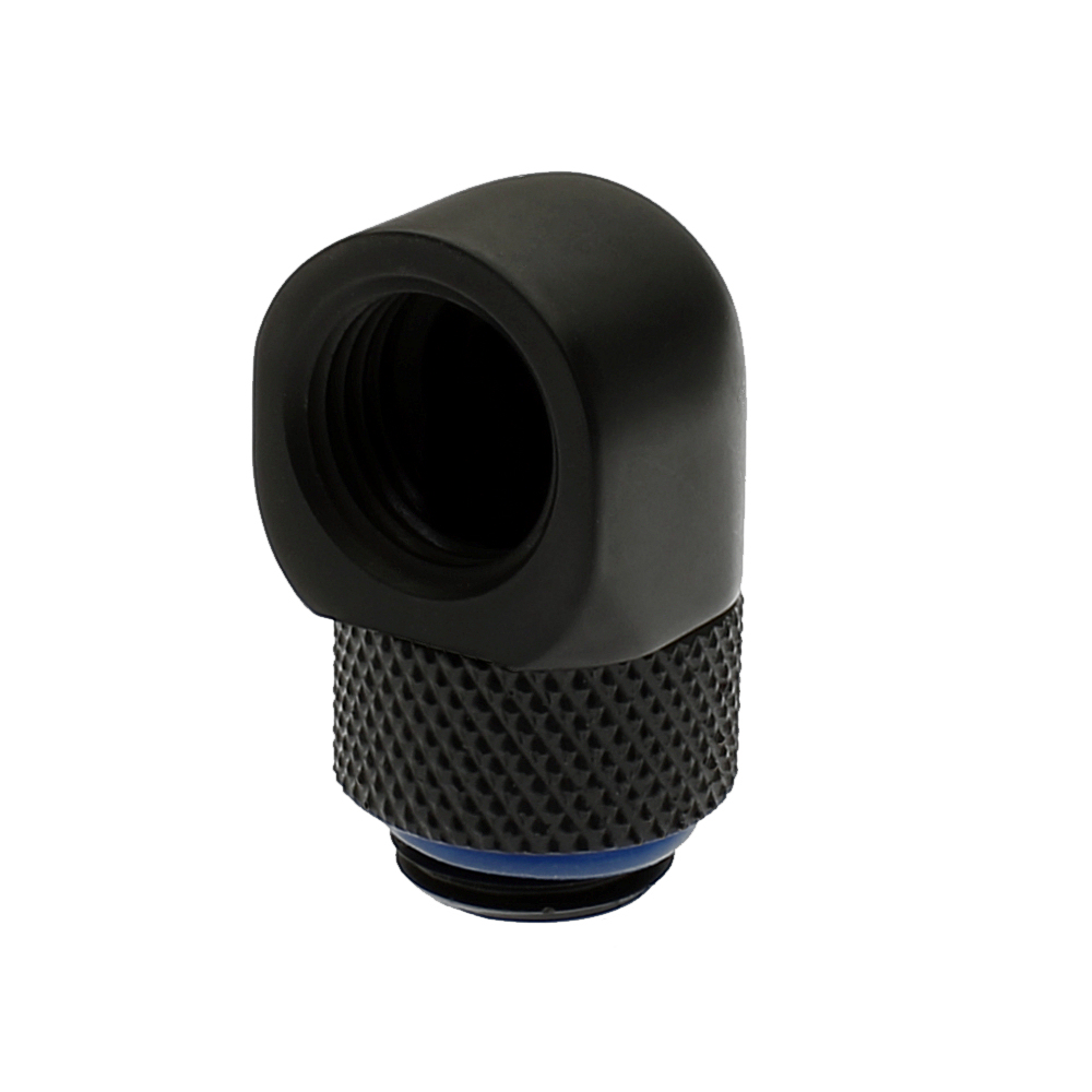 XSPC G1/4, 90 Degree Classic Rotary Fitting - Matte Black (4 Pack)
