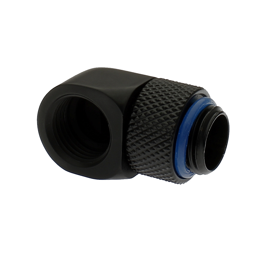 XSPC G1/4, 90 Degree Classic Rotary Fitting - Matte Black (4 Pack)