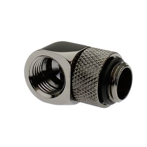 XSPC G1/4, 90 Degree Classic Rotary Fitting - Black Chrome (4 Pack)