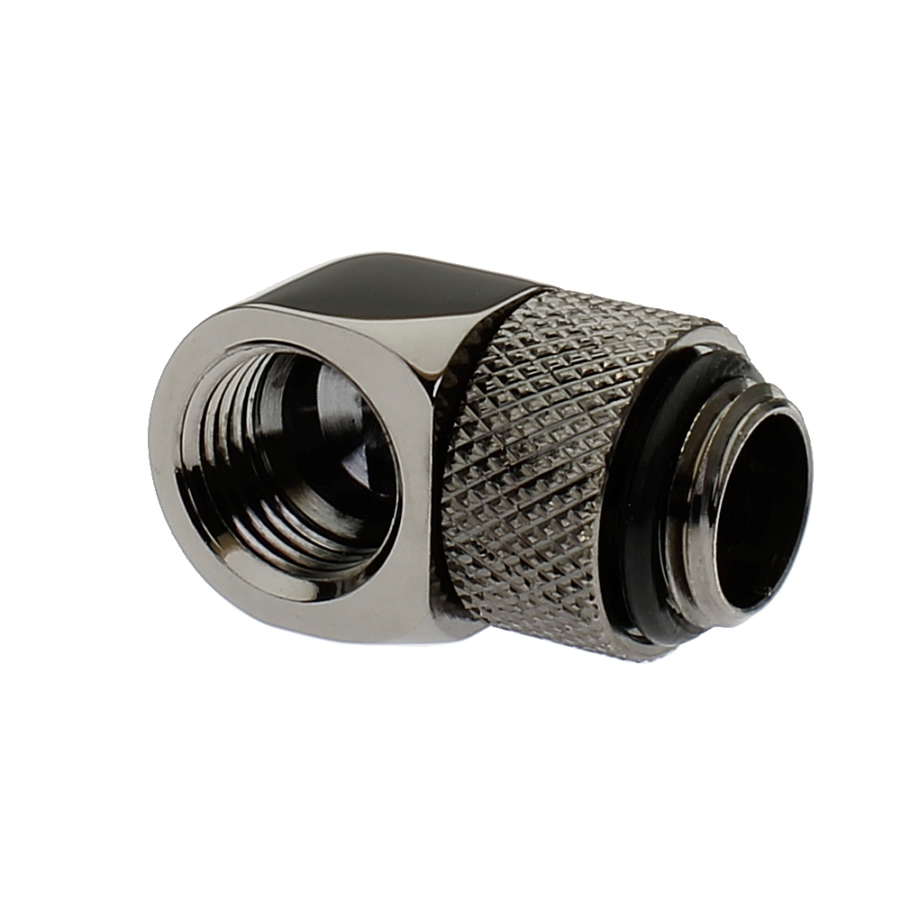 XSPC G1/4, 90 Degree Classic Rotary Fitting - Black Chrome (4 Pack)