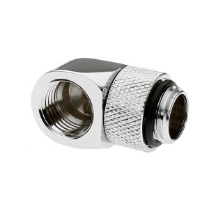 XSPC G1/4, 90 Degree Classic Rotary Fitting - Chrome (4 Pack)