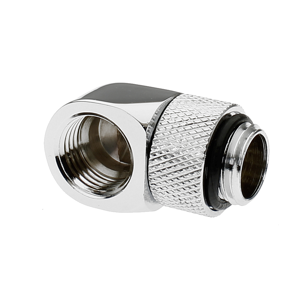 XSPC G1/4, 90 Degree Classic Rotary Fitting - Chrome (4 Pack)