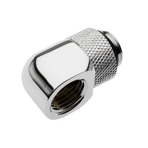 XSPC G1/4, 90 Degree Classic Rotary Fitting - Chrome (4 Pack)