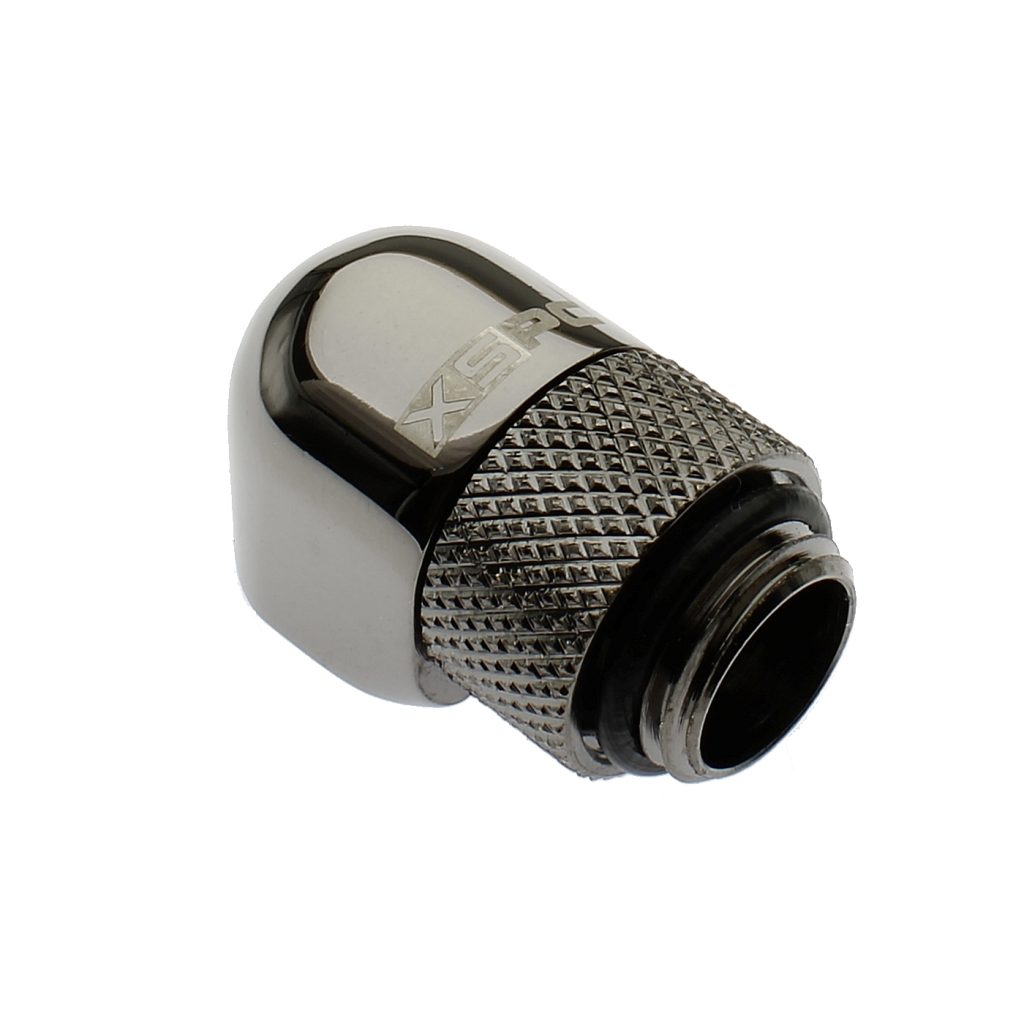 XSPC G1/4, 90 Degree Classic Rotary Fitting - Black Chrome (4 Pack)
