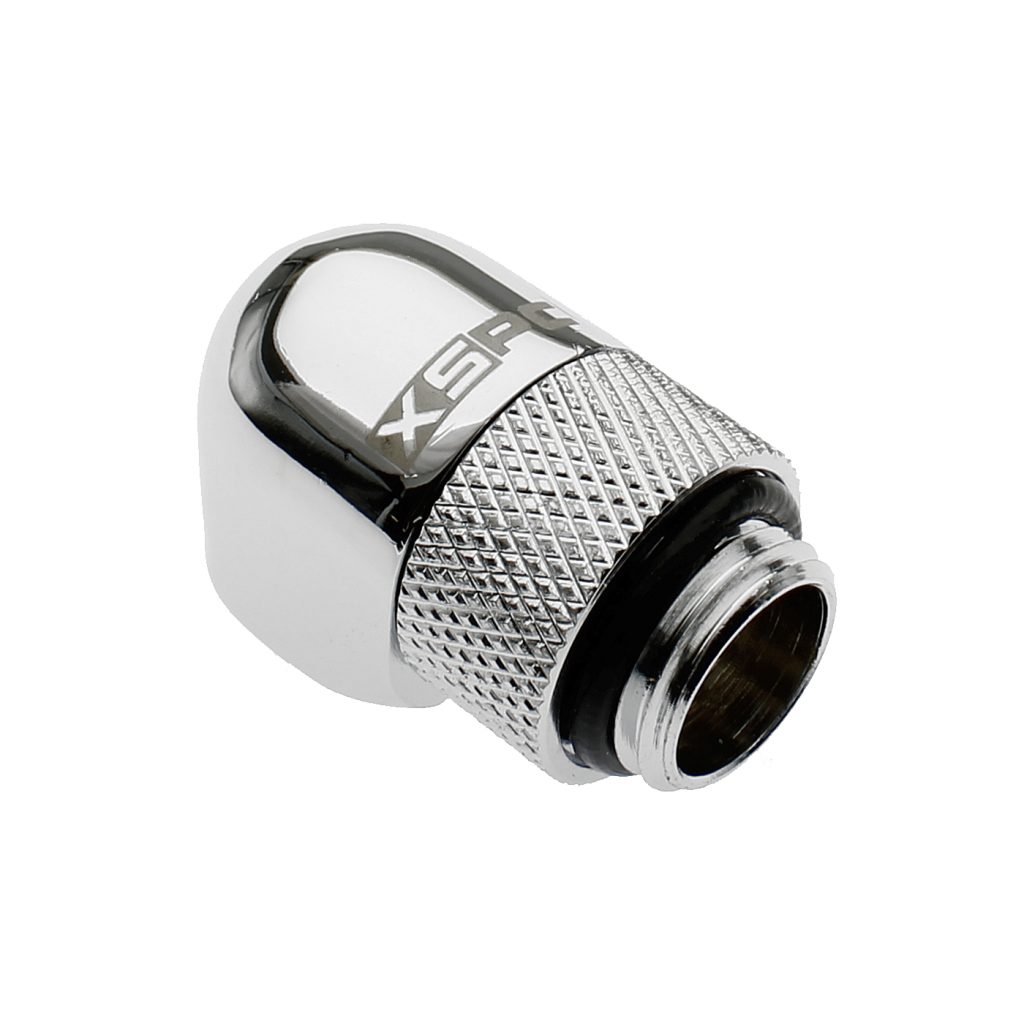 XSPC G1/4, 90 Degree Classic Rotary Fitting - Chrome (4 Pack)