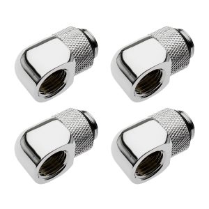 XSPC G1/4, 90 Degree Classic Rotary Fitting - Chrome (4 Pack)