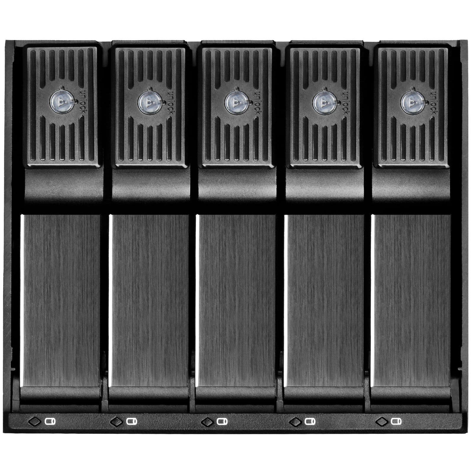 Silverstone FS305-12G 3 x 5.25" device bay to 5 x 3.5" Hot-Swap Caddy