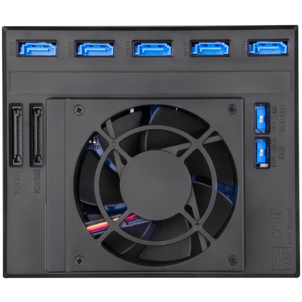 Silverstone FS305-12G 3 x 5.25" device bay to 5 x 3.5" Hot-Swap Caddy