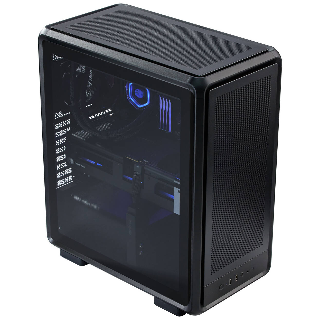 Cooler Master MasterFrame 500 Mesh PC Case, Mid-Tower, E-ATX, Tempered Glass - Black