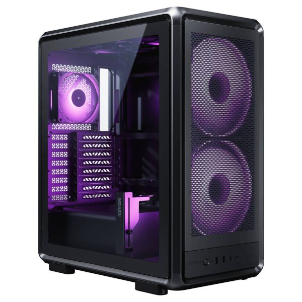 Cooler Master MasterFrame 500 Mesh ARGB PC Case, Mid-Tower, E-ATX, Tempered Glass – Black