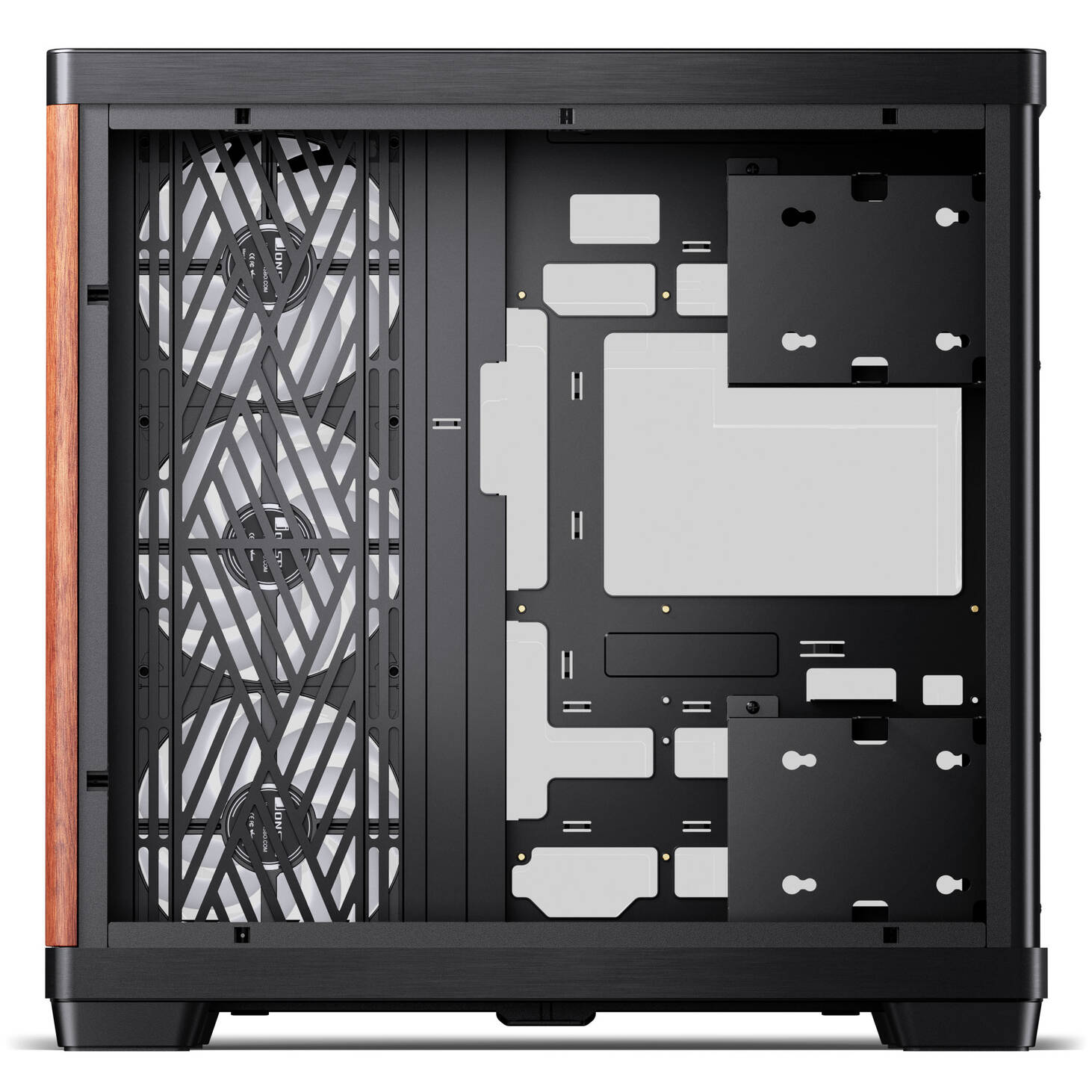 JONSBO TK-4 Wood PC Case, Mid Tower, ATX, Tempered Glass - black