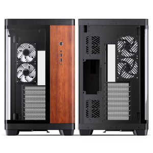 JONSBO TK-4 Wood PC Case, Mid Tower, ATX, Tempered Glass - black