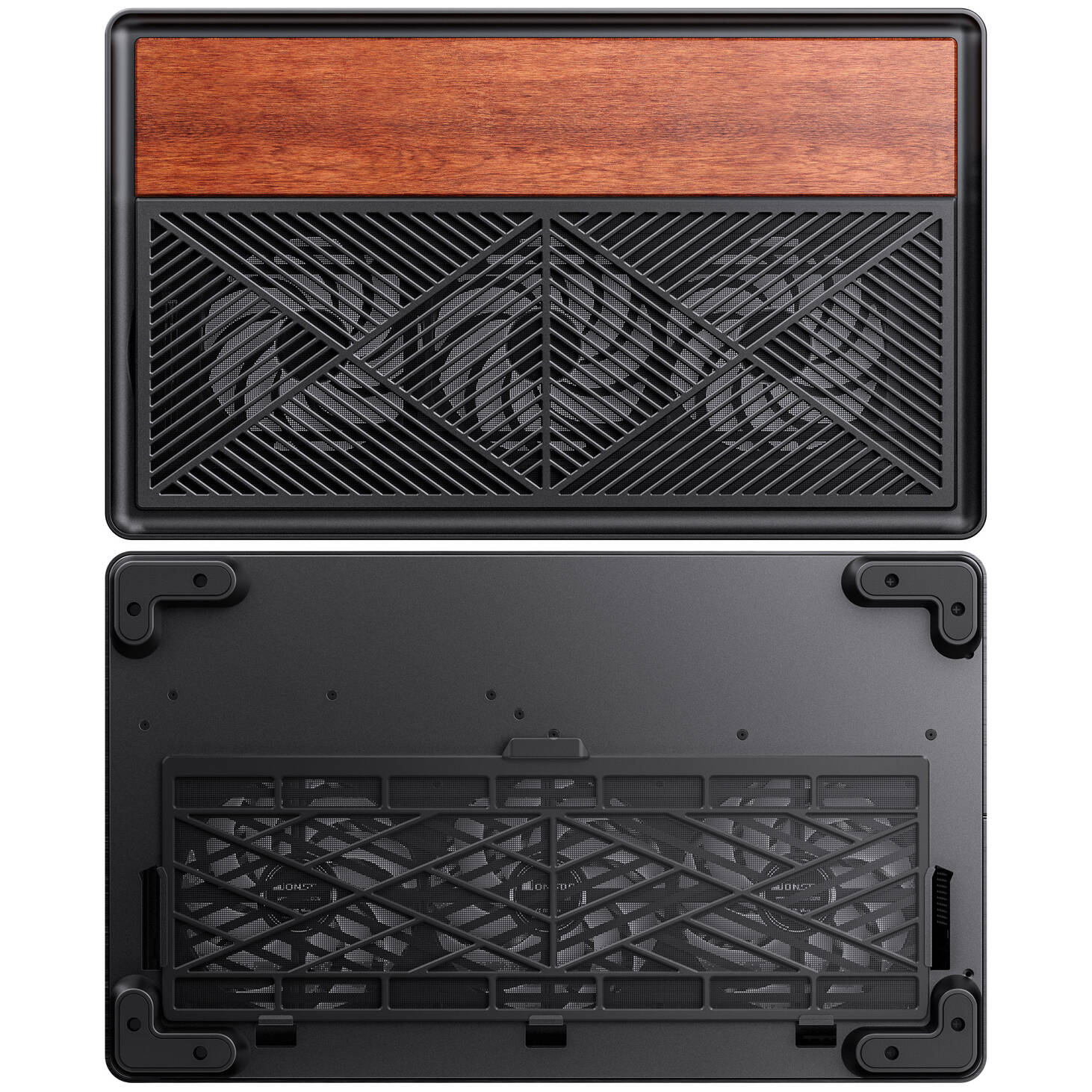 JONSBO TK-4 Wood PC Case, Mid Tower, ATX, Tempered Glass - black