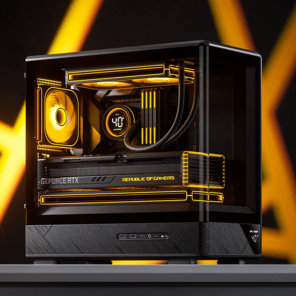 Jonsbo D200 PC Case, Mini Tower, mATX, Tempered Glass - black