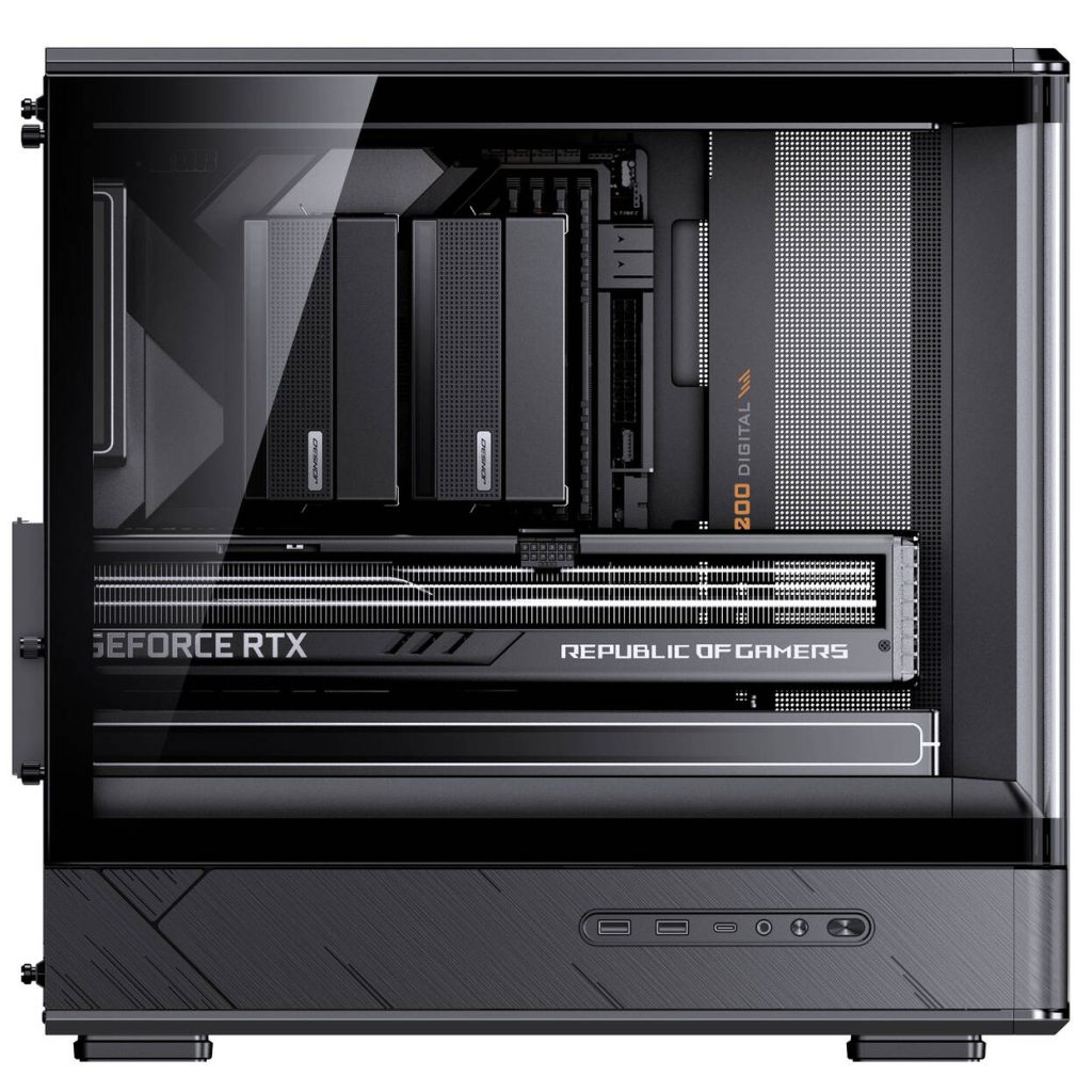 Jonsbo D200 PC Case, Mini Tower, mATX, Tempered Glass - black