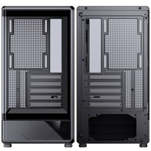 Jonsbo D200 PC Case, Mini Tower, mATX, Tempered Glass - black