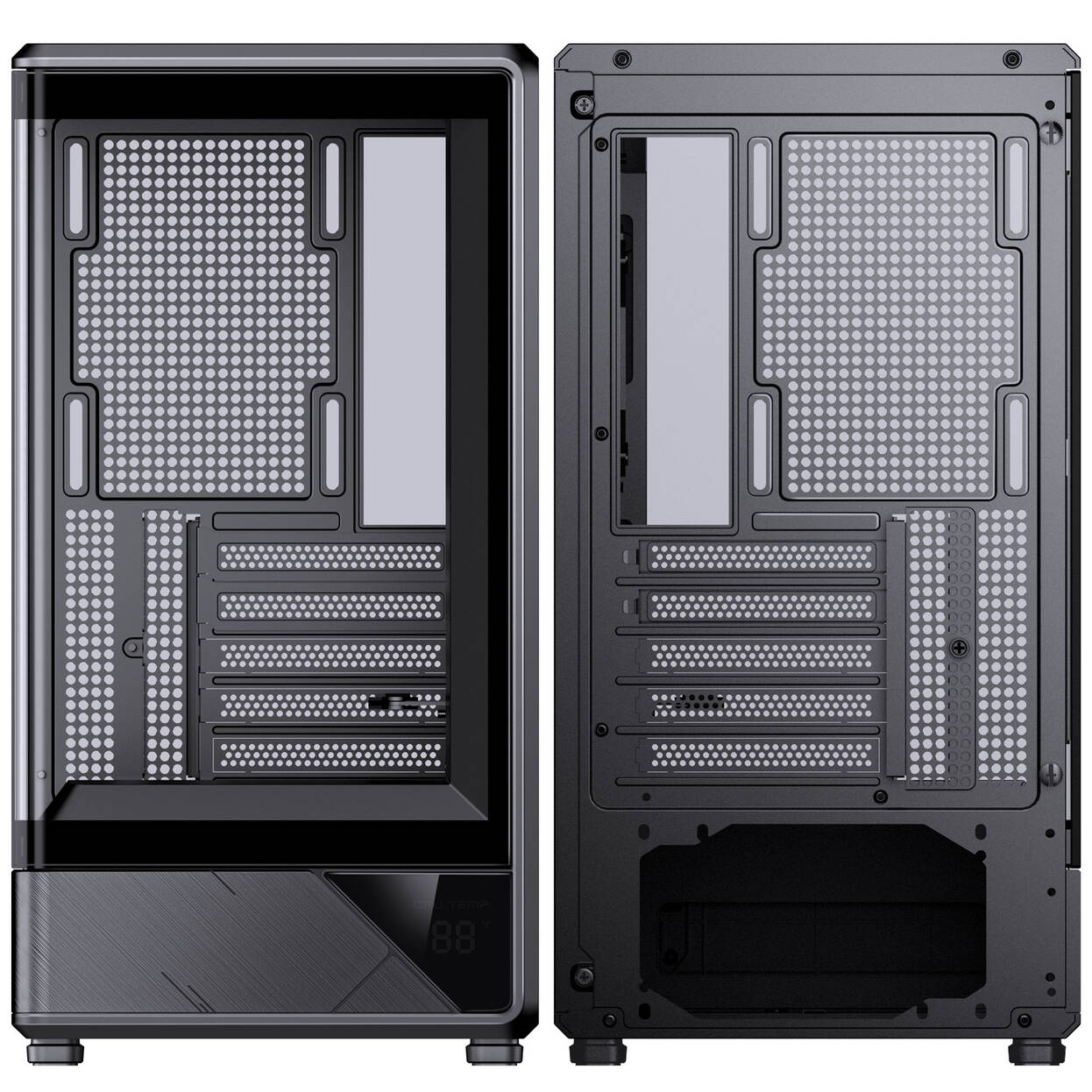 Jonsbo D200 PC Case, Mini Tower, mATX, Tempered Glass - black