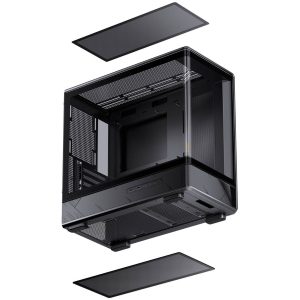 Jonsbo D200 PC Case, Mini Tower, mATX, Tempered Glass - black