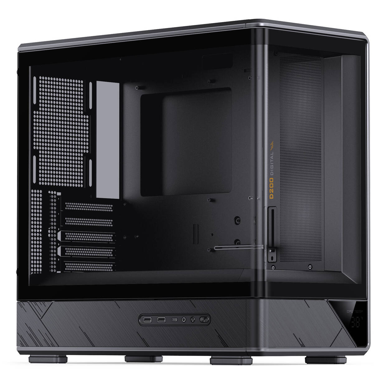 Jonsbo D200 PC Case, Mini Tower, mATX, Tempered Glass - black