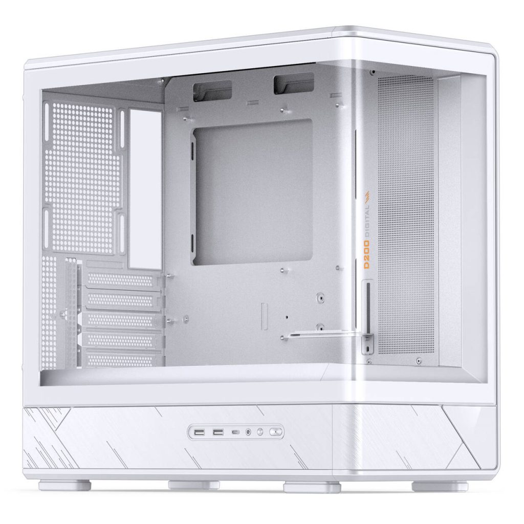 Jonsbo D200 PC Case, Mini Tower, mATX, Tempered Glass - white