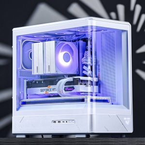 Jonsbo D200 PC Case, Mini Tower, mATX, Tempered Glass - white