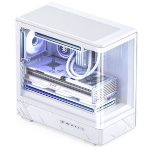 Jonsbo D200 PC Case, Mini Tower, mATX, Tempered Glass - white