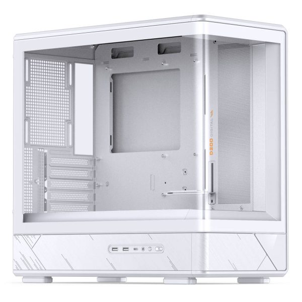 Jonsbo D200 PC Case, Mini Tower, mATX, Tempered Glass – white