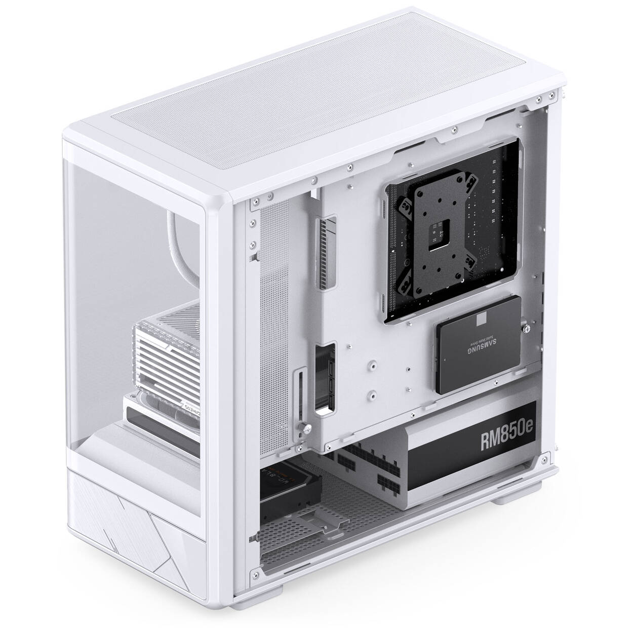 Jonsbo D200 PC Case, Mini Tower, mATX, Tempered Glass - white