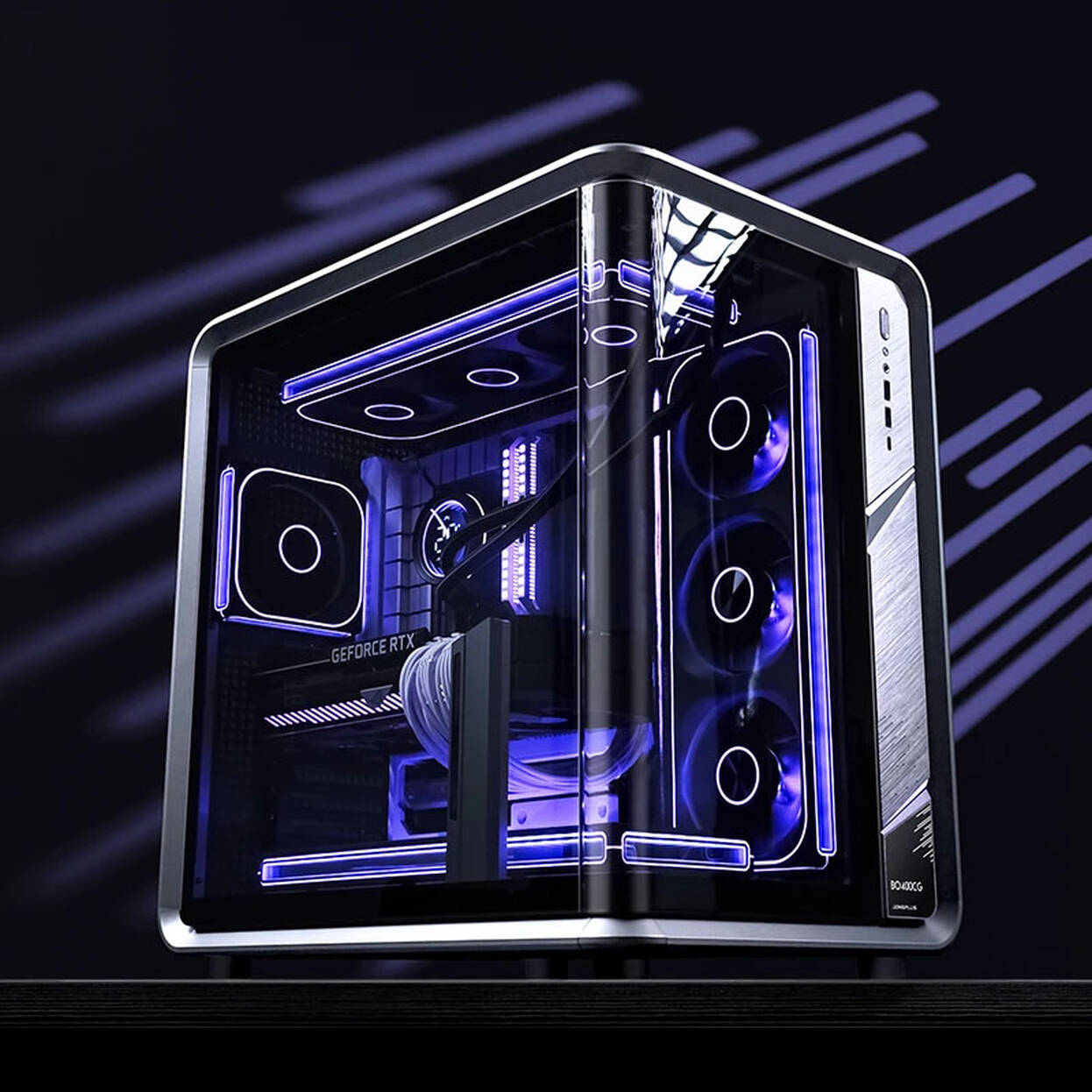 Jonsplus (Jonsbo) BO400CG PC Case, Mid Tower, ATX, Tempered Glass - Gunmetal Grey : image 11