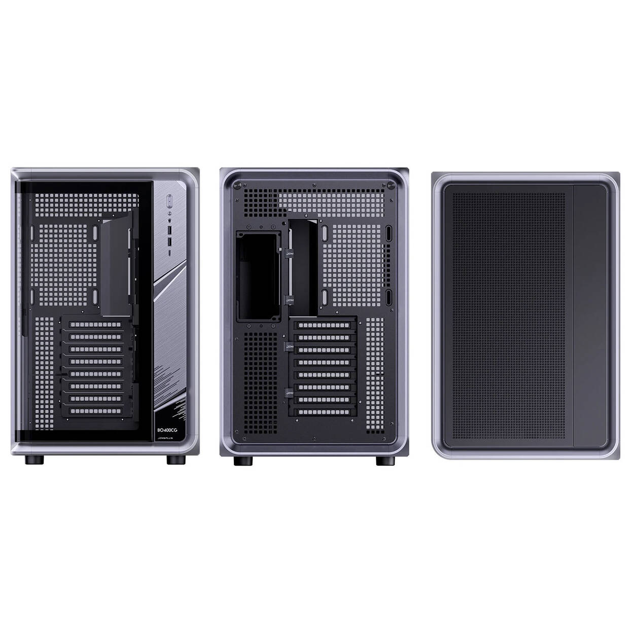 Jonsplus (Jonsbo) BO400CG PC Case, Mid Tower, ATX, Tempered Glass - Gunmetal Grey : image 4