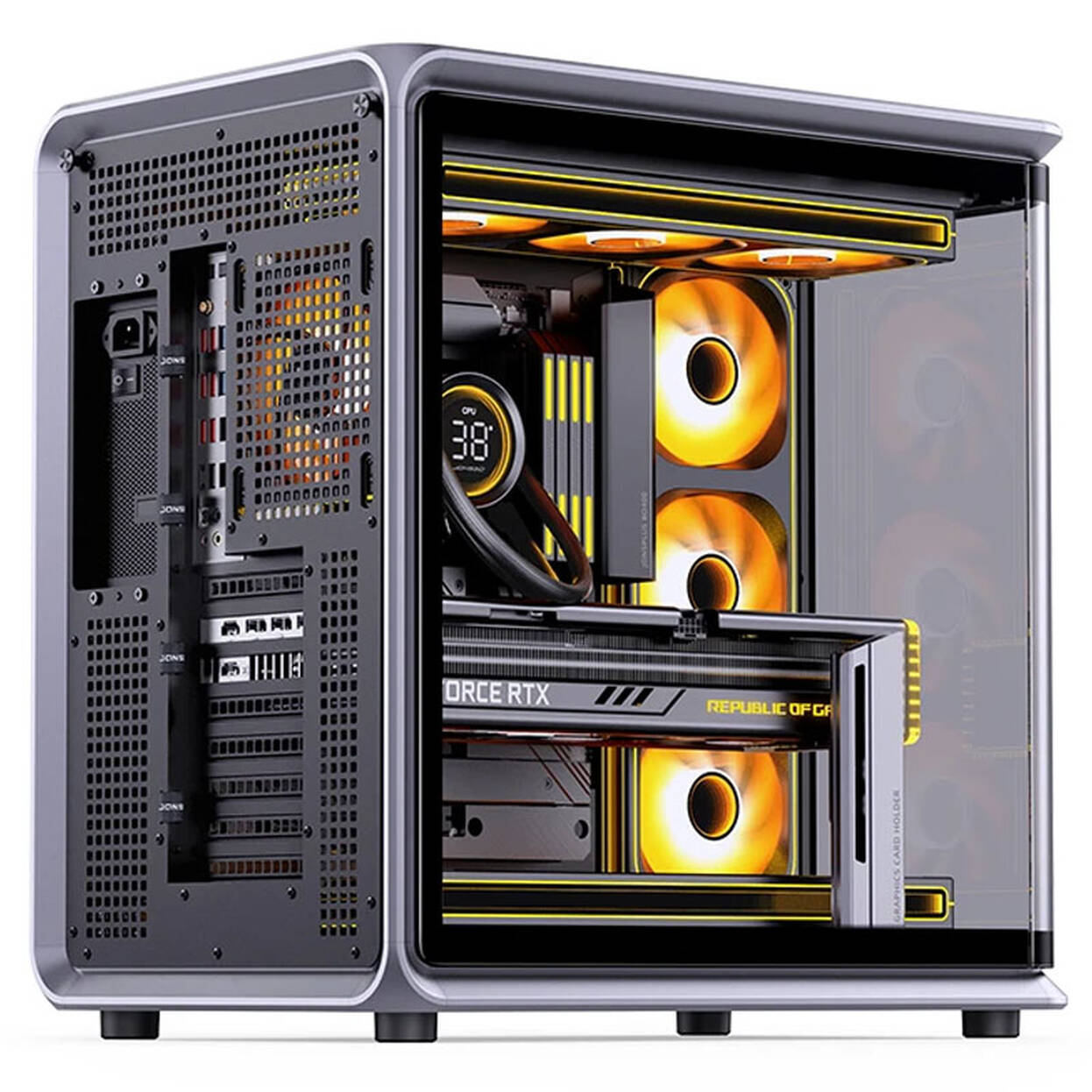 Jonsplus (Jonsbo) BO400CG PC Case, Mid Tower, ATX, Tempered Glass - Gunmetal Grey : image 10