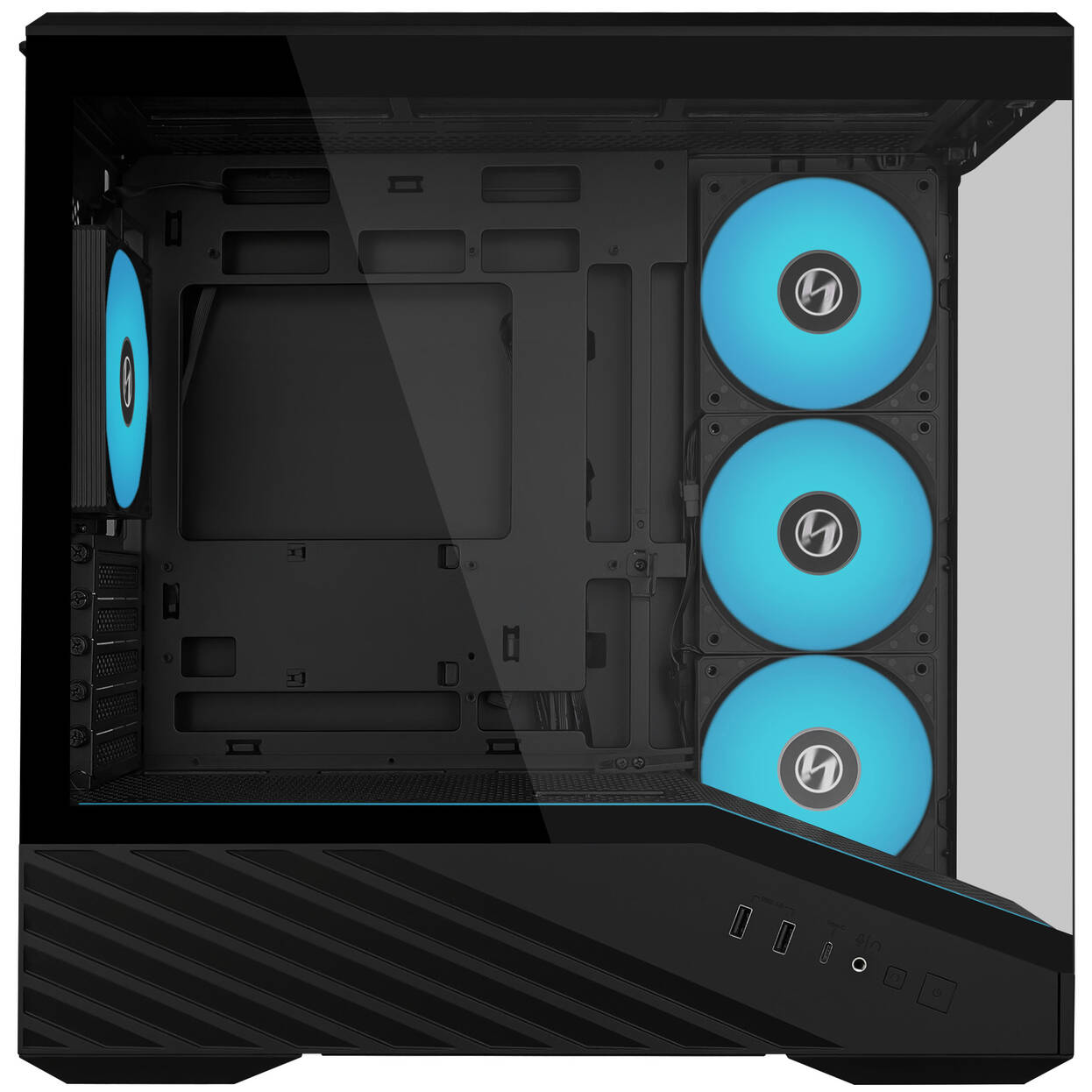Lian Li VECTOR V100 MINI PC Case, Micro-ATX, Tempered Glass - Black
