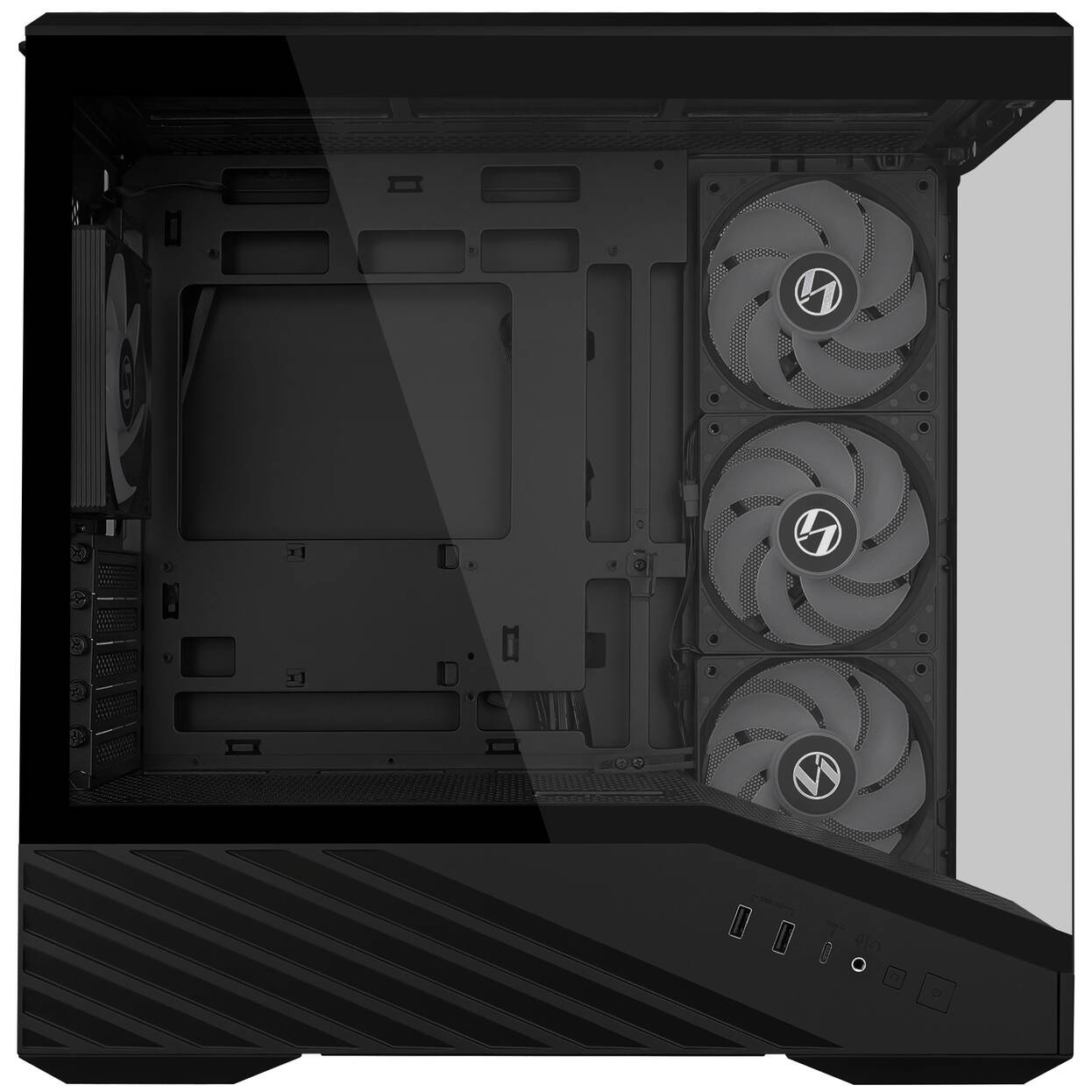 Lian Li VECTOR V100 MINI PC Case, Micro-ATX, Tempered Glass - Black