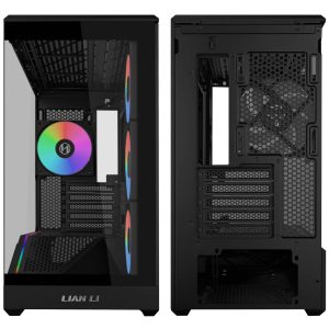 Lian Li VECTOR V100 MINI PC Case, Micro-ATX, Tempered Glass - Black