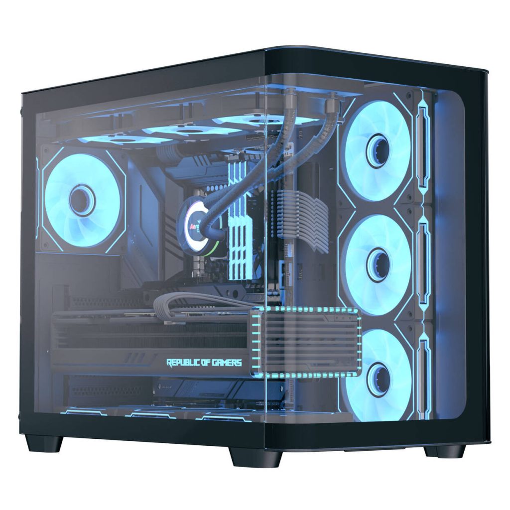 Aerocool P500C PC Case, Mid Tower, ATX, Tempered Glass - Black : image 1