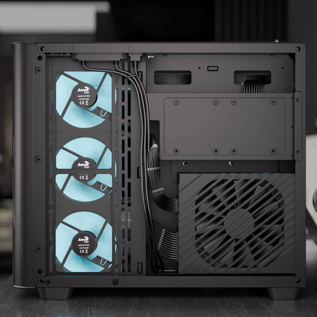 Aerocool P500C PC Case, Mid Tower, ATX, Tempered Glass - Black : image 7