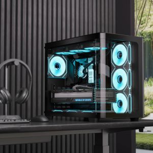 Aerocool P500C PC Case, Mid Tower, ATX, Tempered Glass - Black : image 8