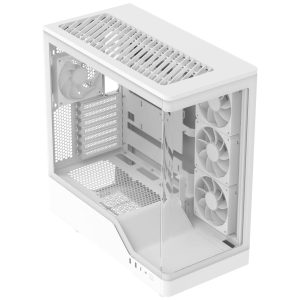 Aerocool P500A PC Case, Mid-Tower, ATX, Tempered Glass, RGB - White