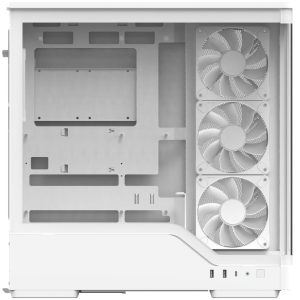 Aerocool P500A PC Case, Mid-Tower, ATX, Tempered Glass, RGB - White